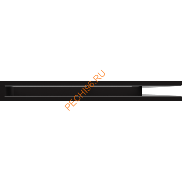 Люфт Kratki NP/L60/C угловой черный 766x547 мм