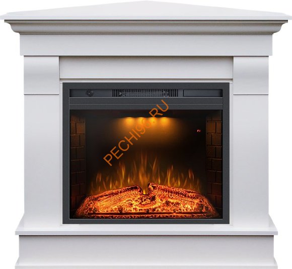 Электрический камин Royal Flame Monaco угловой Бьянко белый с очагом Emerald 23