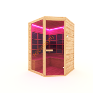 Инфракрасная кабина НКЗ 6-местная угловая из кедра