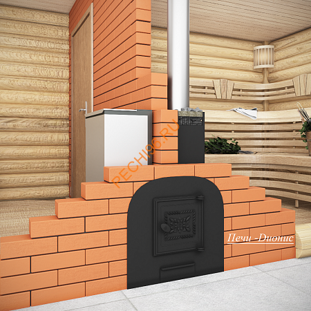 Печь банная Теплосталь Емельяныч 3 Ретро дверца чугун Печь банная Теплосталь Емельяныч 3 Ретро дверца чугун