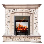 Электрокамин Royal Flame Preston Слоновая кость с патиной с очагом Fobos FX M