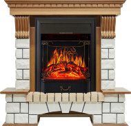 Электрокамин Royal Flame Pierre Luxe угловой дуб с очагом Majestic FX Электрокамин Royal Flame Pierre Luxe угловой дуб с очагом Majestic FX