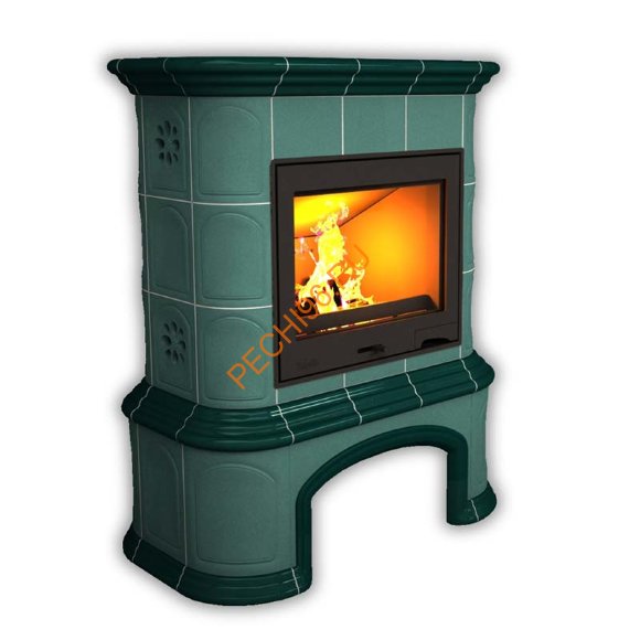 Печь-камин КимрПечь Прованс центральный Волна с дровником Печь-камин КимрПечь Прованс центральный Волна с дровником