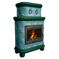 Печь-камин КимрПечь Медальон пристенный двухъярусный Волна