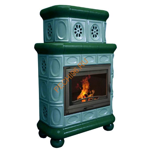 Печь-камин КимрПечь Медальон пристенный двухъярусный Волна Печь-камин КимрПечь Медальон пристенный двухъярусный Волна