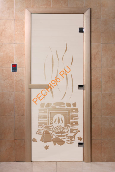 Дверь стеклянная DoorWood «Банька сатин», 1700х700 мм Дверь стеклянная DoorWood «Банька сатин», 1700х700 мм