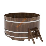 Купель для бани BentWood круглая из сращённой морёной лиственницы, D1,8 м Купель для бани BentWood круглая из сращённой морёной лиственницы, D1,8 м
