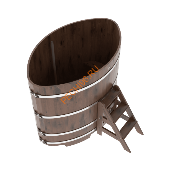 Купель для бани BentWood овальная из мореного дуба Рустик, 1,12х1,83 м Купель для бани BentWood овальная из мореного дуба Рустик, 1,12х1,83 м