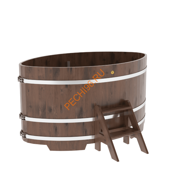 Купель для бани BentWood овальная из мореного дуба Рустик, 1,12х1,83 м Купель для бани BentWood овальная из мореного дуба Рустик, 1,12х1,83 м