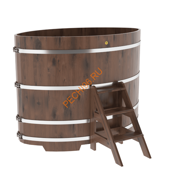 Купель для бани BentWood овальная из мореного дуба Рустик, 1,12х1,83 м Купель для бани BentWood овальная из мореного дуба Рустик, 1,12х1,83 м