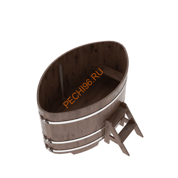 Купель для бани BentWood овальная из мореного дуба Рустик, 1,12х1,83 м Купель для бани BentWood овальная из мореного дуба Рустик, 1,12х1,83 м
