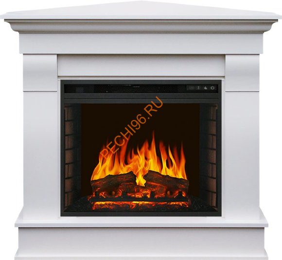 Электрокамин Royal Flame Monaco угловой Бьянко белый с очагом Vision 23 EF LED FX Электрокамин Royal Flame Monaco угловой Бьянко белый с очагом Vision 23 EF LED FX
