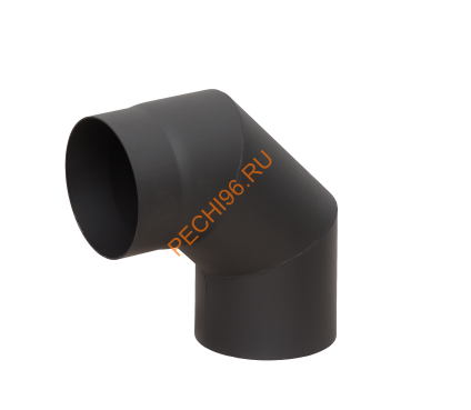 Отвод LAVA черный 90 гр d 120 мм сталь 2 мм