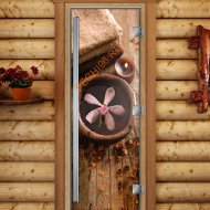 Дверь стеклянная DoorWood «Престиж», 700х1900мм, с фотопечатью «Умиротворение»