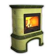 Печь-камин КимрПечь Прованс центральный Олива с дровником Печь-камин КимрПечь Прованс центральный Олива с дровником