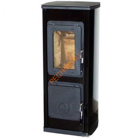 Стальная печь-камин Thorma MILANO II termoplate черная