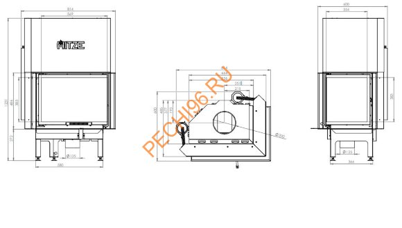 Каминная топка Hitze Albero AL11L/RGH standart Каминная топка Hitze Albero AL11L/RGH standart