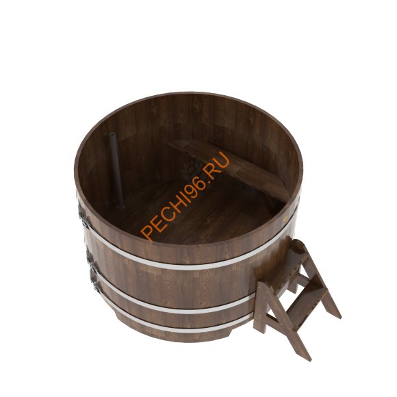 Купель для бани BentWood круглая из сращённой морёной лиственницы, D1,5 м