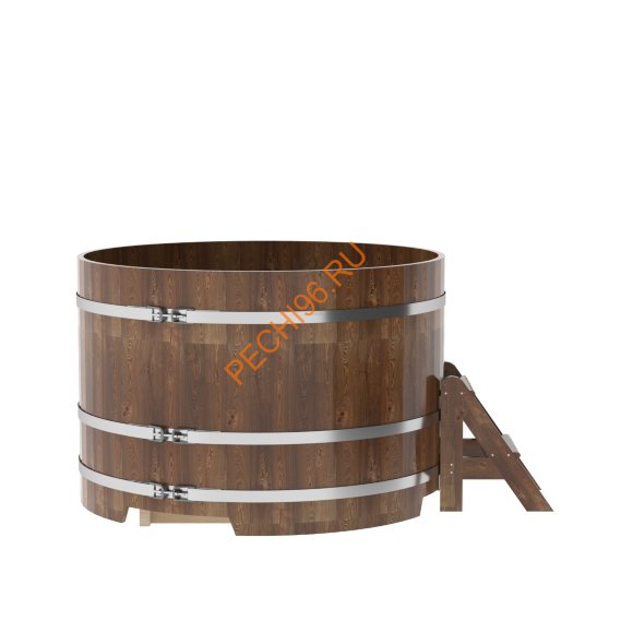 Купель для бани BentWood круглая из сращённой морёной лиственницы, D1,5 м