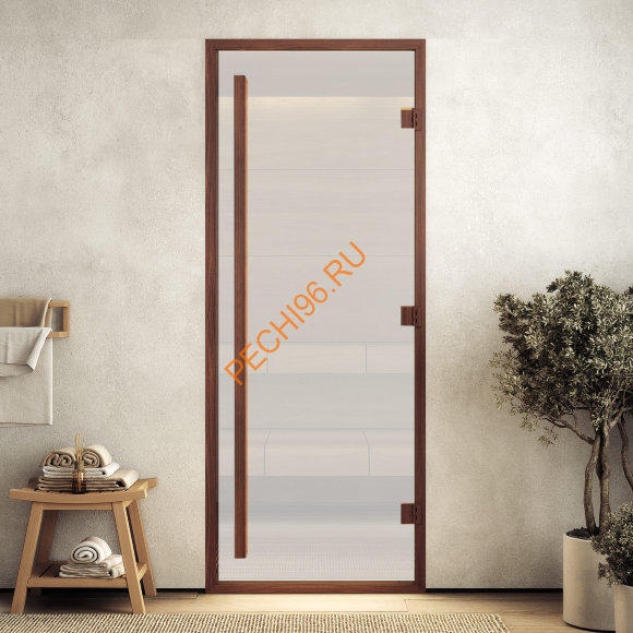 Дверь стеклянная DoorWood Хамам АРТ Wood 50 сатин