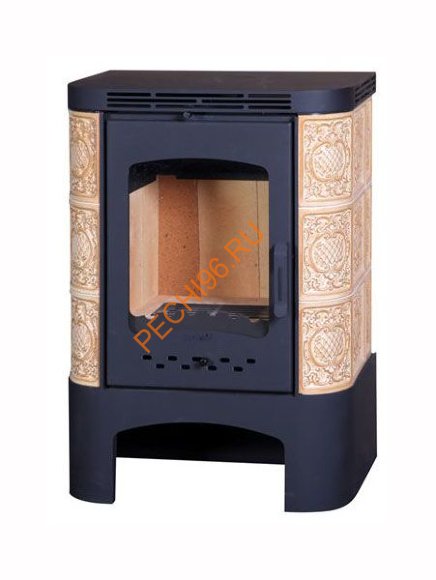 Печь-камин БАВАРИЯ изразец с металлической крышкой Барокко песочная