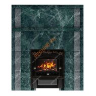 Портал для банной печи Сибирь (700х700) Змеевик, рваный камень