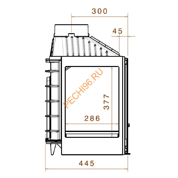 Каминная топка Liseo Castiron LCI 007 GFLR