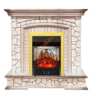 Электрокамин Royal Flame Preston Слоновая кость с патиной с очагом Majestic FX M Электрокамин Royal Flame Preston Слоновая кость с патиной с очагом Majestic FX M
