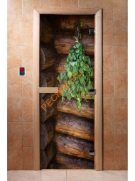 Дверь стеклянная DoorWood с фотопечатью «Крепкий пар» Дверь стеклянная DoorWood с фотопечатью «Крепкий пар»
