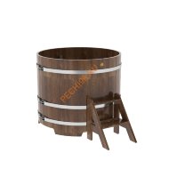 Купель для бани BentWood круглая из сращённой морёной лиственницы, D 1,17м Купель для бани BentWood круглая из сращённой морёной лиственницы, D 1,17м