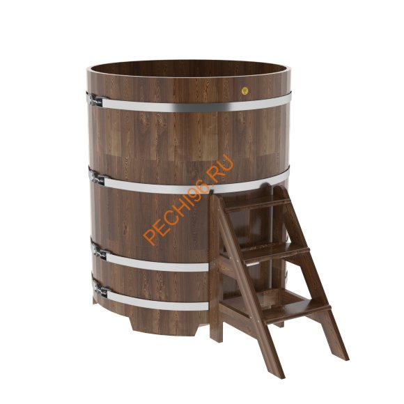 Купель для бани BentWood круглая из сращённой морёной лиственницы, D 1,17м