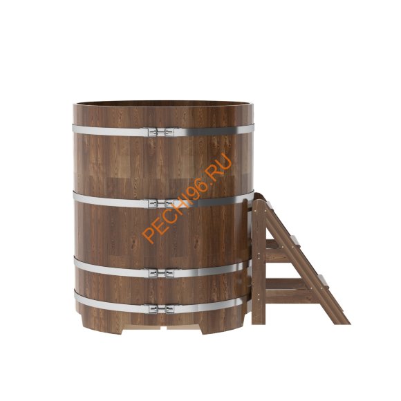 Купель для бани BentWood круглая из сращённой морёной лиственницы, D 1,17м