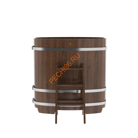 Купель для бани BentWood овальная из мореного дуба Премиум, 0,76х1,16 м