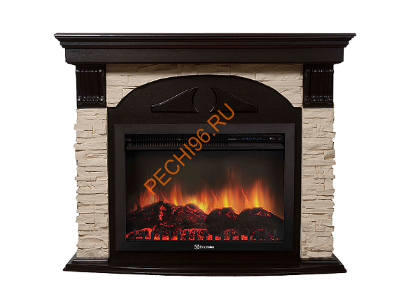 Электрокамин Electrolux EFP/P-3020LS с порталом Firelight Torre 30S, слоновая кость, венге