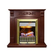 Электрокамин Dimplex Sorrento угловой с очагом Danville Antique Brass FB2 орех