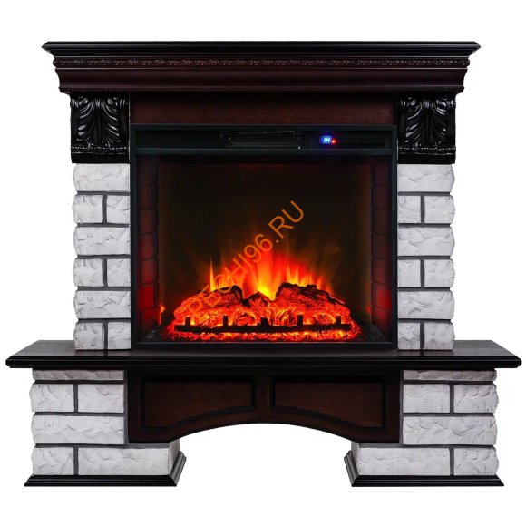 Электрокамин RealFlame Country Lux Rock 25,5 AO с очагом Sparta 25,5 LED