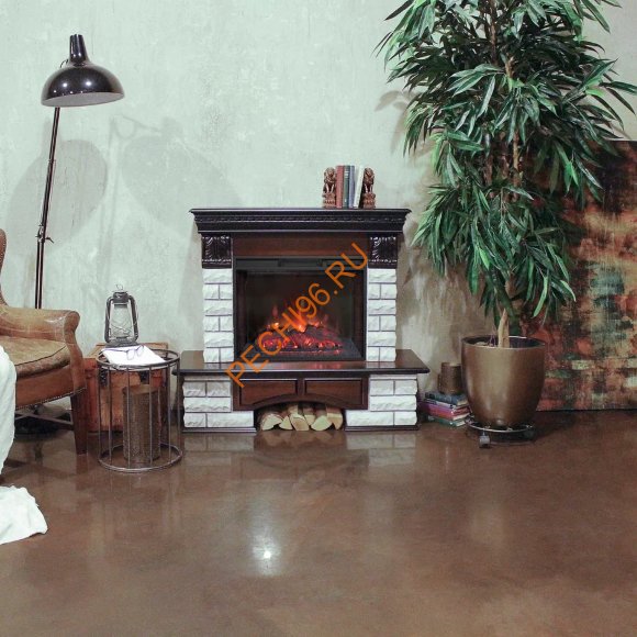 Электрокамин RealFlame Country Lux Rock 25,5 AO с очагом Sparta 25,5 LED