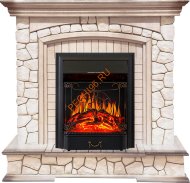 Электрокамин Royal Flame Preston Слоновая кость с патиной с очагом Majestic FX Электрокамин Royal Flame Preston Слоновая кость с патиной с очагом Majestic FX