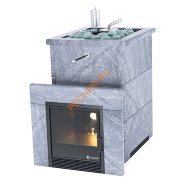 Печь банная ИзиСтим Анапа в кожухе из талькохлорита с открытым верхом