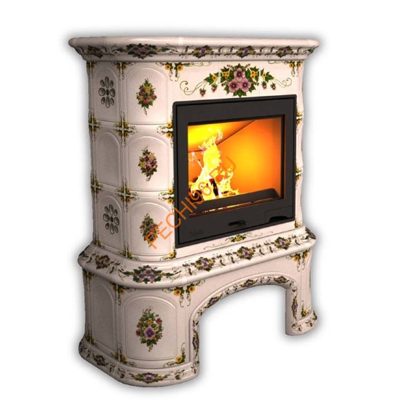 Печь-камин КимрПечь Прованс центральный Лето с дровником Печь-камин КимрПечь Прованс центральный Лето с дровником