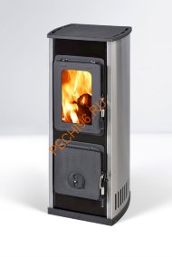 Стальная печь-камин Thorma MILANO II termoplate черная/нержавейка Стальная печь-камин Thorma MILANO II termoplate черная/нержавейка