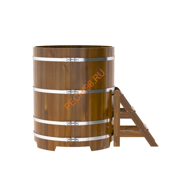 Купель для бани BentWood круглая из морёной лиственницы Рустик, D 1,17м Купель для бани BentWood круглая из морёной лиственницы Рустик, D 1,17м