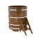 Купель для бани BentWood круглая из морёной лиственницы Рустик, D 1,17м
