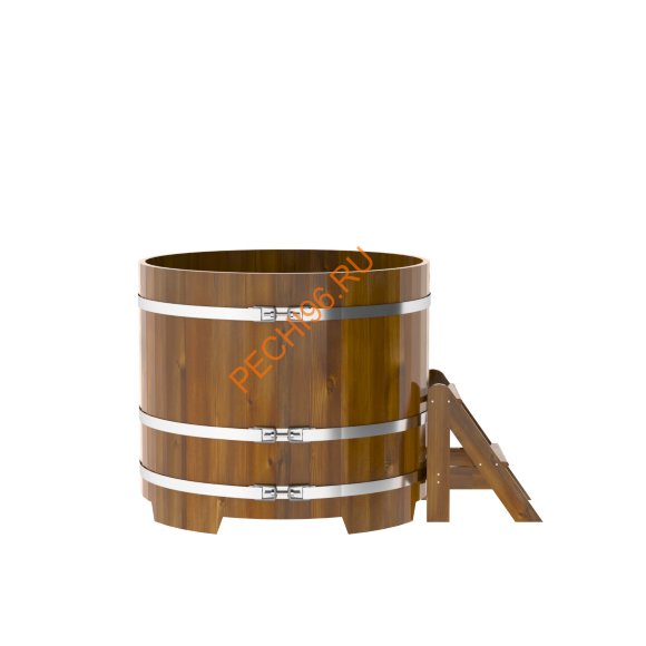 Купель для бани BentWood круглая из морёной лиственницы Рустик, D 1,17м Купель для бани BentWood круглая из морёной лиственницы Рустик, D 1,17м