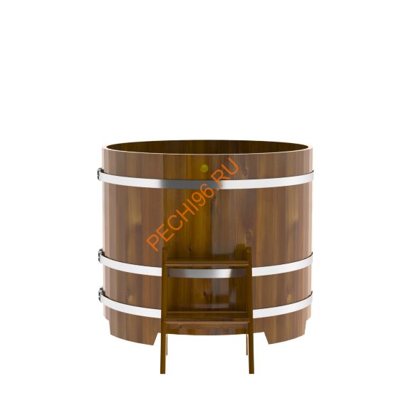 Купель для бани BentWood круглая из морёной лиственницы Рустик, D 1,17м Купель для бани BentWood круглая из морёной лиственницы Рустик, D 1,17м