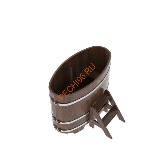 Купель для бани BentWood овальная из мореного дуба Премиум, 0,69х1,31 м Купель для бани BentWood овальная из мореного дуба Премиум, 0,69х1,31 м