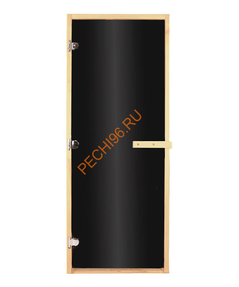 Дверь стеклянная бронза BLACK коробка 1900х700 мм, осина