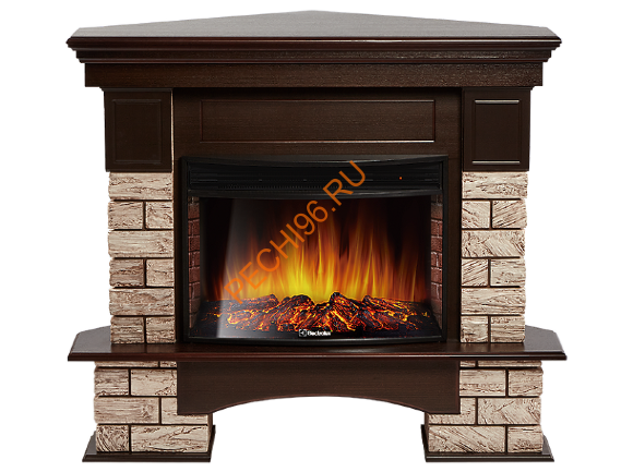 Электрокамин Electrolux Sphere Plus EFP/P-2720RLS с порталом Firelight Forte Wood 25U угловой, камень коричневый