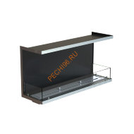 Биокамин фронтальный 1200х500х300 мм, стекло, рамка нержавейка