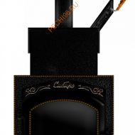 Печь чугунная банная Сибирь-премиум 25 (545х545), ТК 300 мм, ЗК